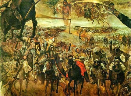 430x317 Art Now And Then Mariano Fortuny - Battle Of Gonzales Painting