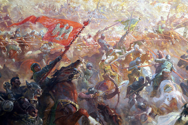 650x434 The Painting Battle Of By Tadeusz Popiel - Battle Of Grunwald Painting