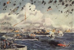 250x169 Naval Battle Paintings - Battle Of Guadalcanal Painting