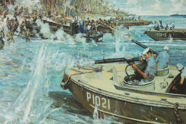 621x414 This World War Ii Hero Is The Only Coast Guard Member With A Medal - Battle Of Guadalcanal Painting