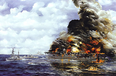 486x318 Battle Of Midway, 4 6 June 1942 - Battle Of Guadalcanal Painting