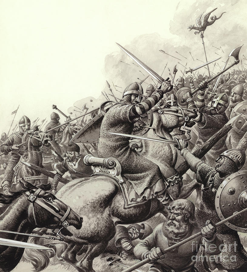 815x900 The Battle Of Hastings Painting By Pat Nicolle - Battle Of Hastings Painting