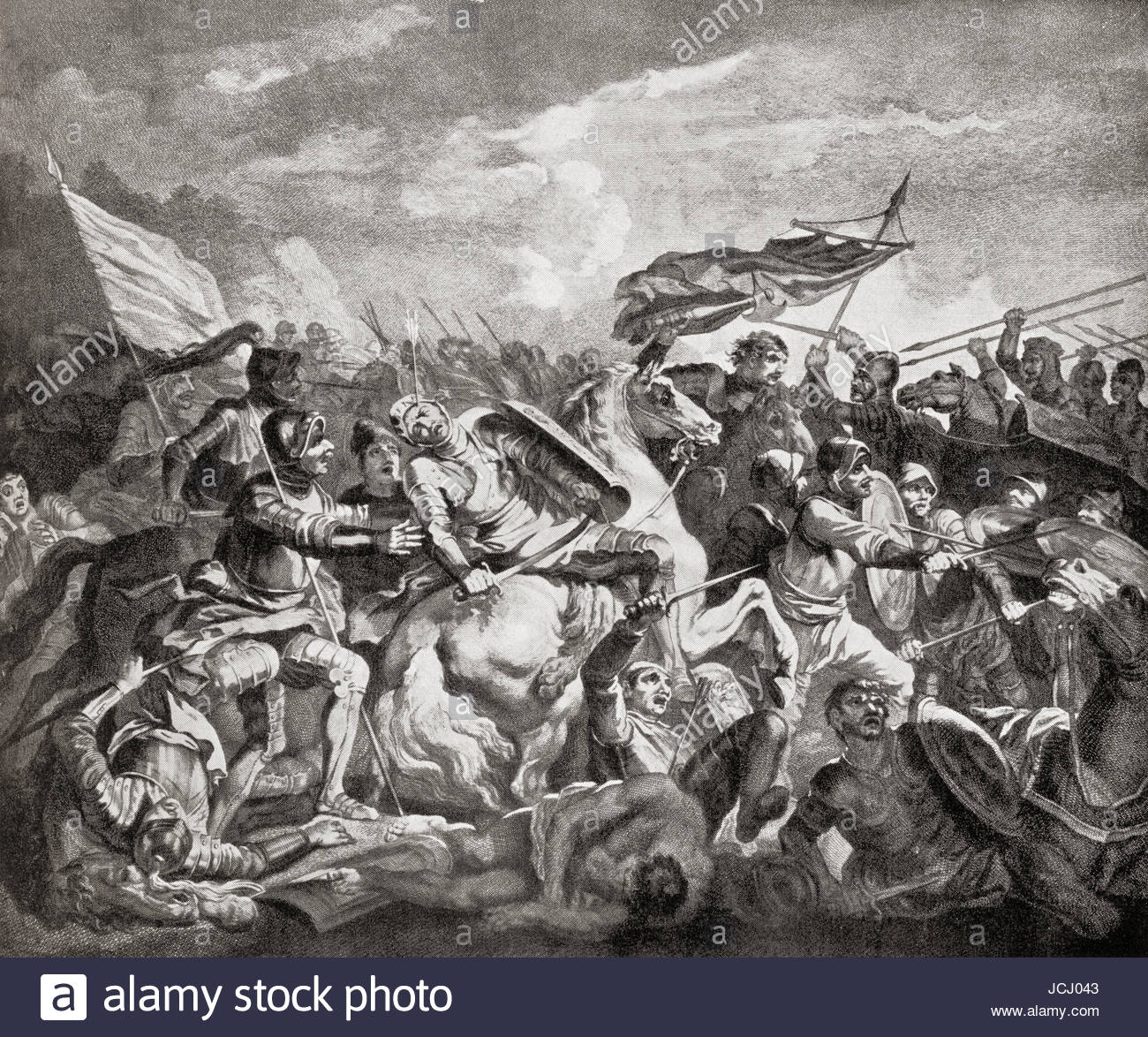 1300x1174 The Battle Of Hastings, 1066, Fought Between The Norman French - Battle Of Hastings Painting