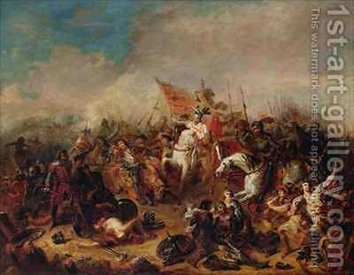 400x311 The Battle Of Hastings In 1066 Francois Hippolyte Debon - Battle Of Hastings Painting