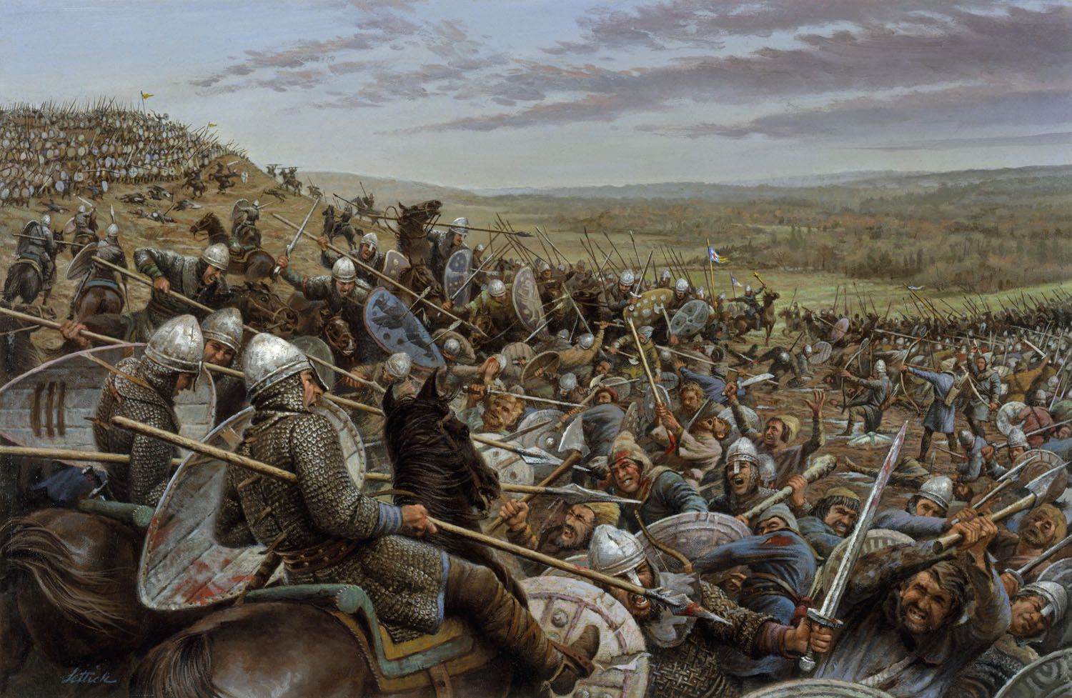 1500x977 William Conquers - Battle Of Hastings Painting