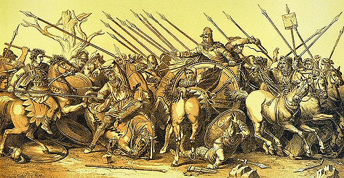 500x259 Battle Of Issus (333 Bce) - Battle Of Issus Painting