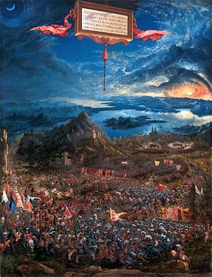 300x392 The Battle Of Alexander - Battle Of Issus Painting