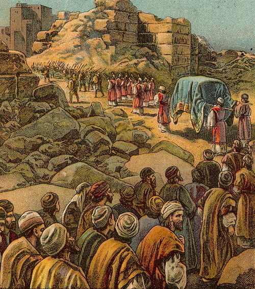 500x566 Early Jericho (Article) - Battle Of Jericho Painting