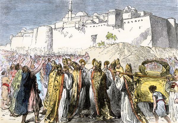 600x415 Battle Of Jericho In Ancient Palestine - Battle Of Jericho Painting