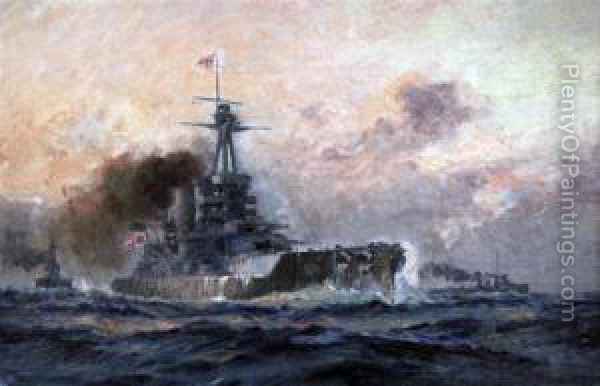 Battle Of Jutland Painting at PaintingValley.com | Explore collection ...