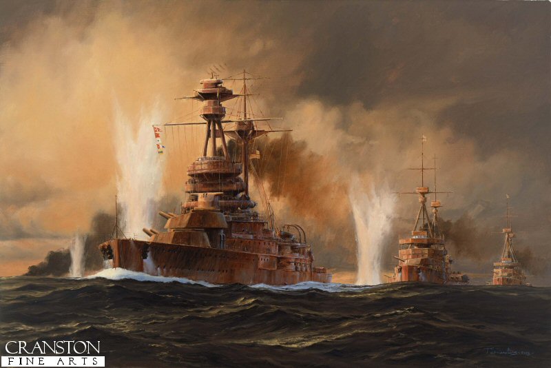 800x534 The Battle Of Jutland, Hms Royal Oak By Anthony Saunders Anthony - Battle Of Jutland Painting