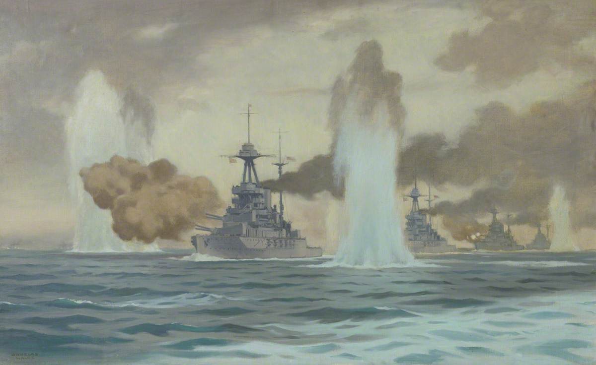1200x736 The Fifth Battle Squadron - Battle Of Jutland Painting