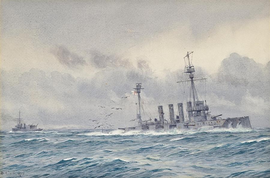 900x595 Warrior After The Battle Of Jutland Painting By Motionage Designs - Battle Of Jutland Painting