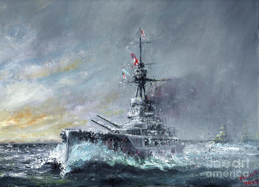 900x648 Equal Speed Charlie London, Jutland 1916 Painting By Vincent - Battle Of Jutland Painting