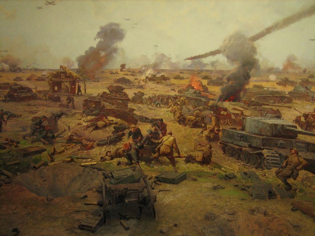 1024x768 Battle Of Kursk War Art - Battle Of Kursk Painting