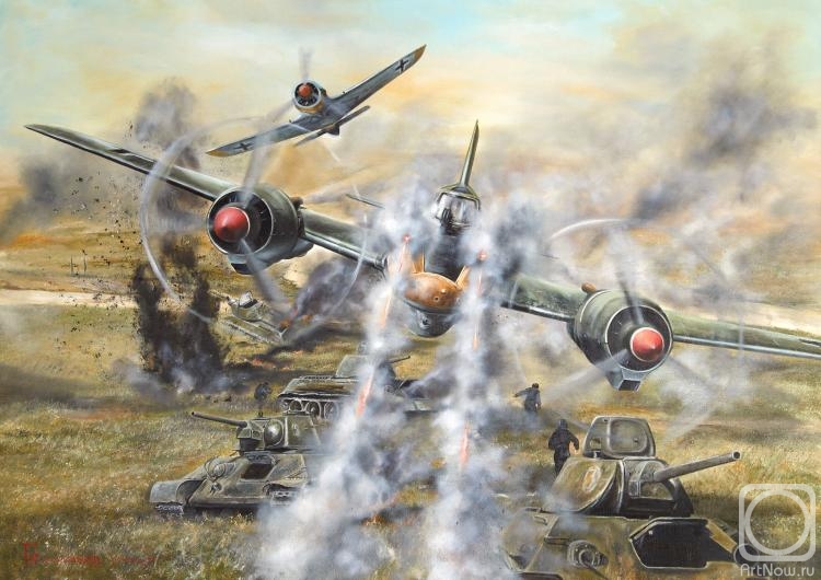 750x530 Painting 129. Battle Of Kursk. Buy On Artnow.ru - Battle Of Kursk Painting