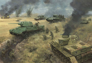 350x240 Paintings Of The Battle Of Kursk By Graham Turner - Battle Of Kursk Painting