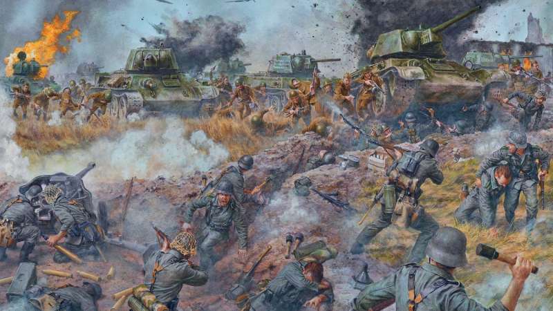 800x450 Battle Of Kursk The Clash Of The Tanks - Battle Of Kursk Painting