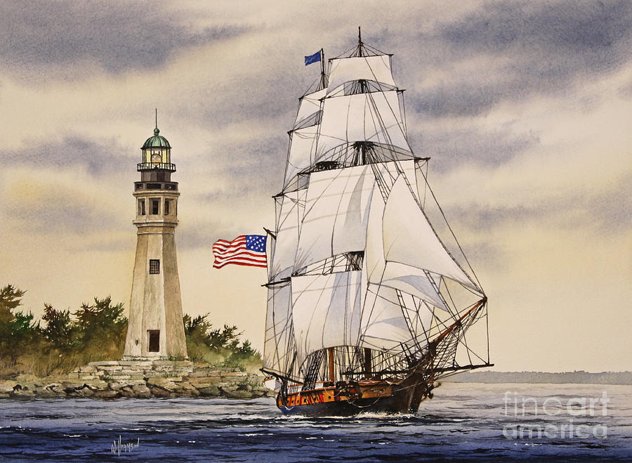 900x659 Lake Erie Paintings Fine Art America - Battle Of Lake Erie Painting