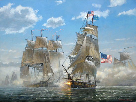 548x414 The Battle Of Lake Erie Schooner Freedom Charters - Battle Of Lake Erie Painting