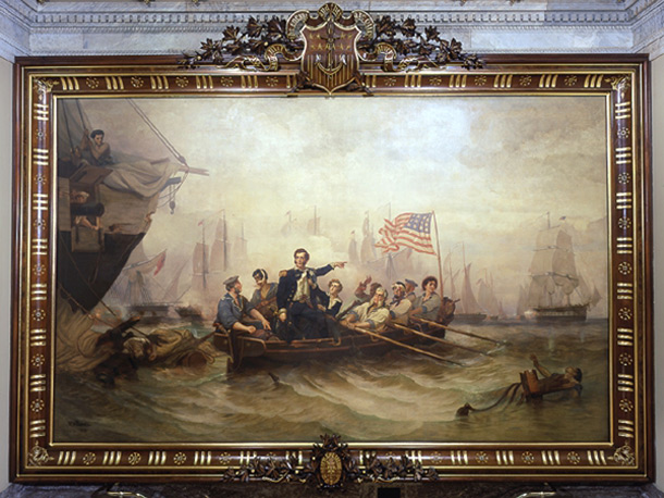 610x458 Battle Of Lake Erie Painting Walking Through Windsoressex - Battle Of Lake Erie Painting