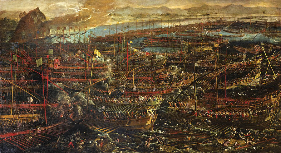 900x492 The Battle Of Lepanto Painting By Attributed To Tintoretto - Battle Of Lepanto Painting