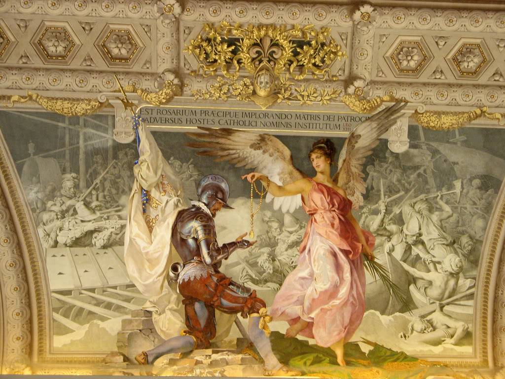 1024x768 Vatican Museum Rosary Lepanto Catholic Pictures - Battle Of Lepanto Painting