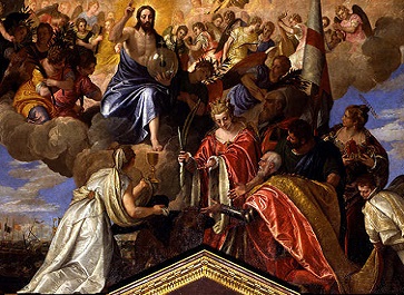 363x265 Veronese Battle Of Lepanto Venice Doges Palace Paintings - Battle Of Lepanto Painting