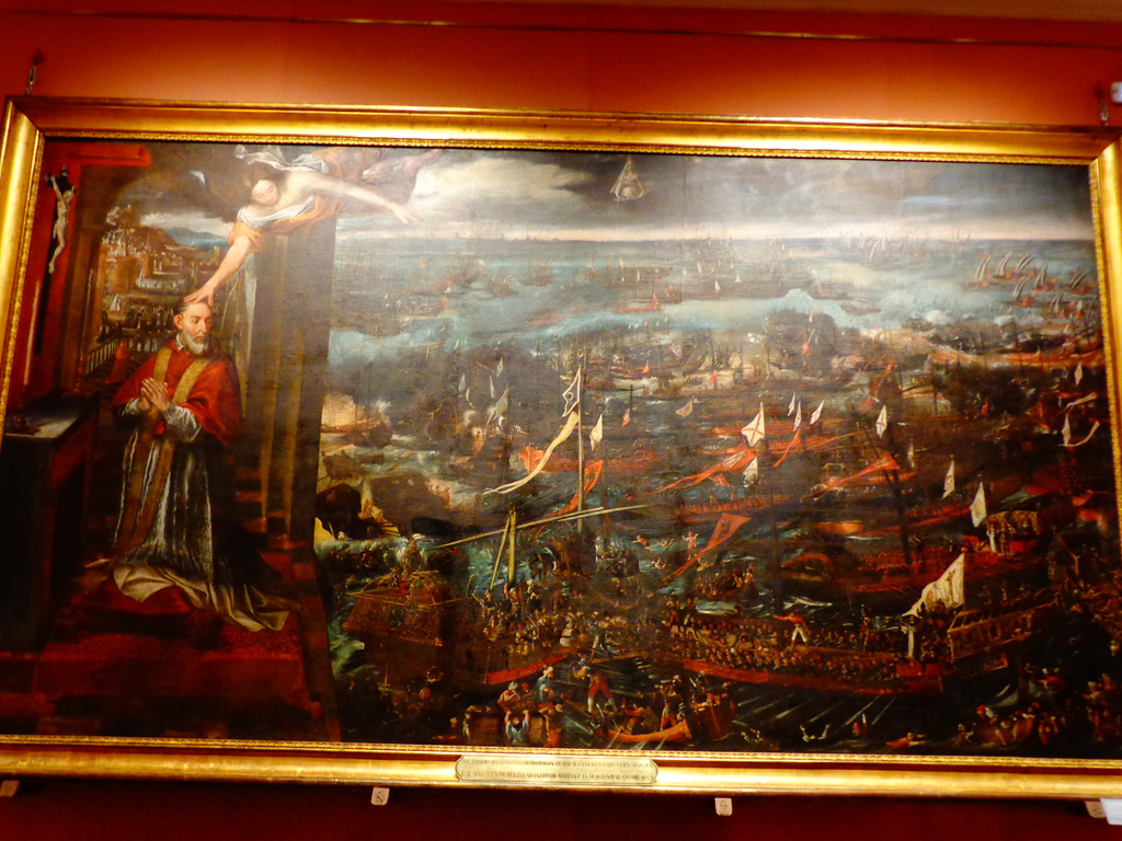 1024x768 Theme Painting Battle Of Lepanto Museo - Battle Of Lepanto Painting