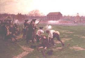 280x191 Digital History - Battle Of Lexington And Concord Painting