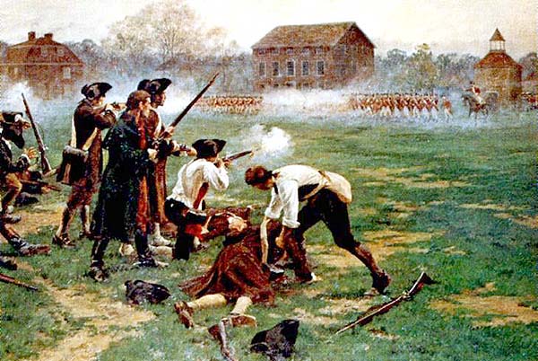 600x402 Lexington And Concord - Battle Of Lexington And Concord Painting