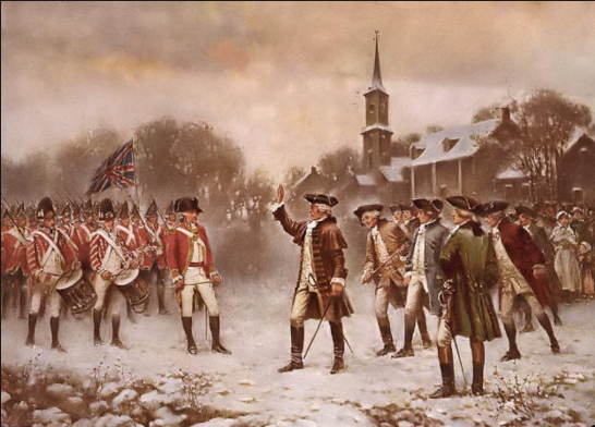 546x392 The Battles Of Lexington And Concor - Battle Of Lexington And Concord Painting