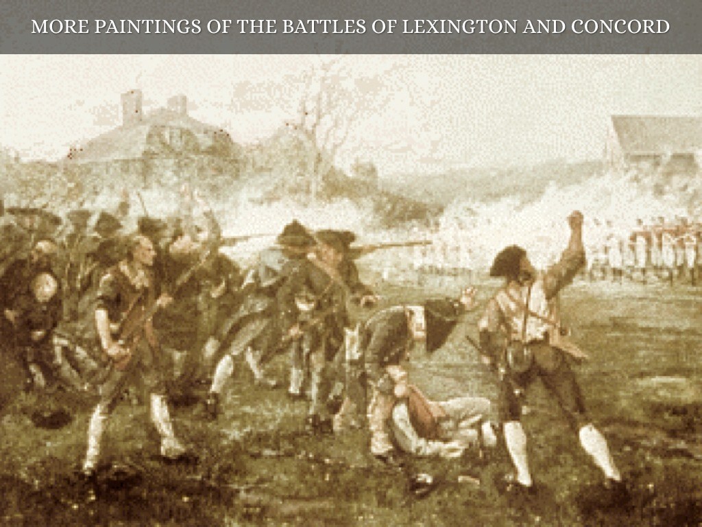 1024x768 Lexington And Concord Painting Full Hd Maps Locations - Battle Of Lexington And Concord Painting