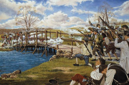450x299 April 19, 1775 Battle - Battle Of Lexington And Concord Painting