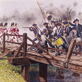 347x350 Revolution Clipart Battle Lexington And Concord - Battle Of Lexington Painting