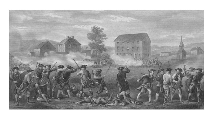 900x522 The Battle Of Lexington Drawing By War Is Hell Store - Battle Of Lexington Painting