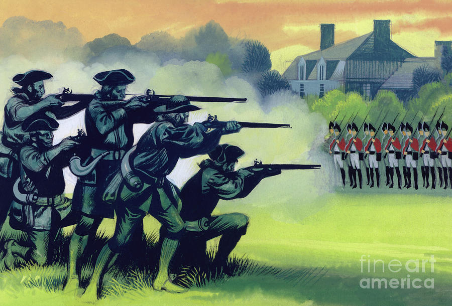 900x610 The Battle Of Lexington Painting By Ron Embleton - Battle Of Lexington Painting