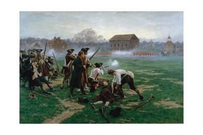 400x267 The Battle Of Lexington, 19th April 1775, 1910 Giclee Print By - Battle Of Lexington Painting