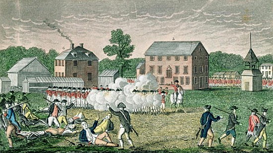 550x308 The Battle Of Lexington, April 19th 1775 - Battle Of Lexington Painting