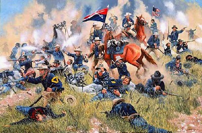 399x262 Little Bighorn Battlefield - Battle Of Little Bighorn Painting