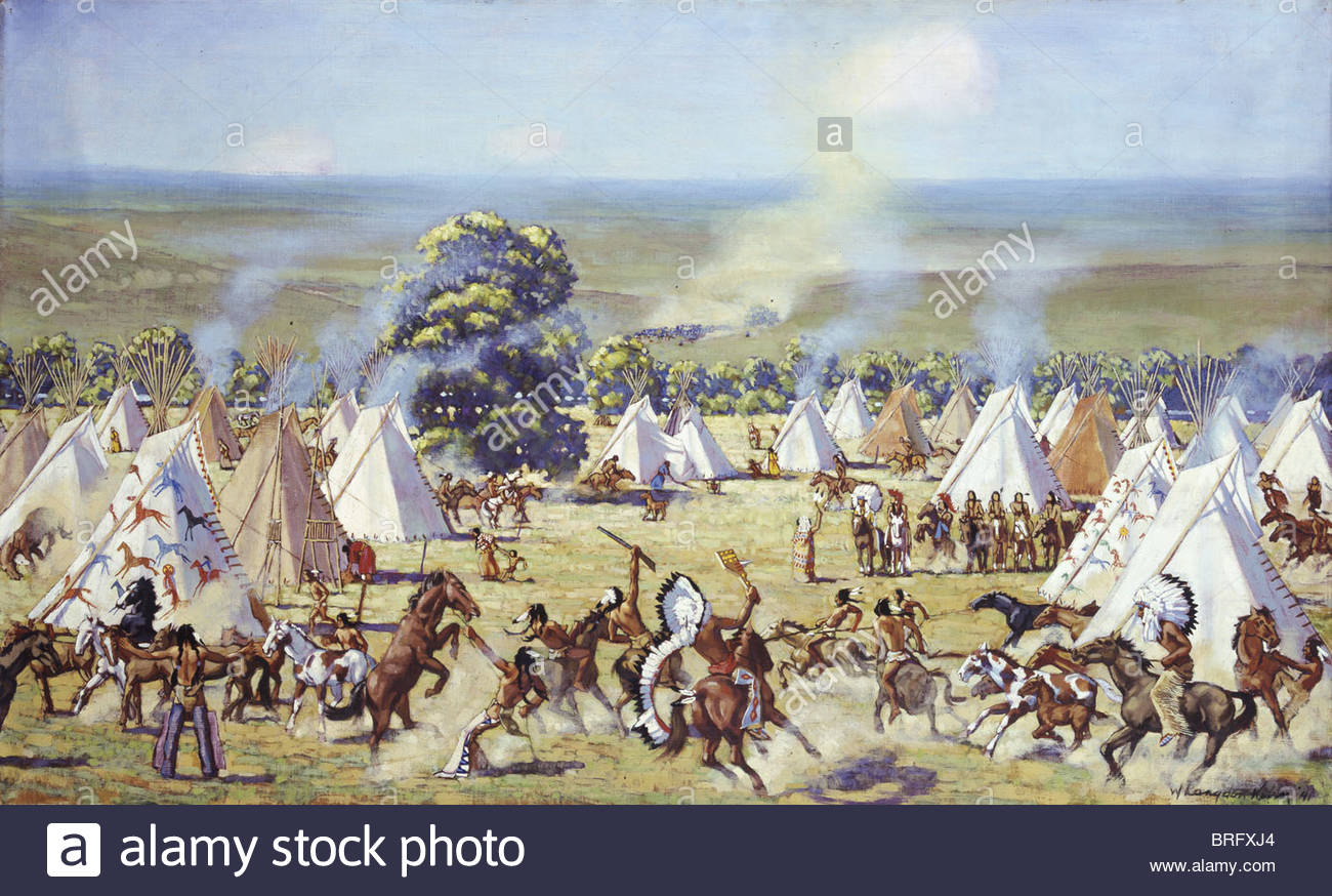 1300x874 Sioux Warriors Stock Photos Amp Sioux Warriors Stock Images - Battle Of Little Bighorn Painting