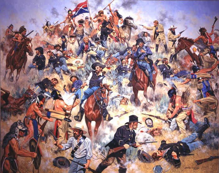 706x558 Your Favorite Painting Of The Last Stand Little Big Horn - Battle Of Little Bighorn Painting