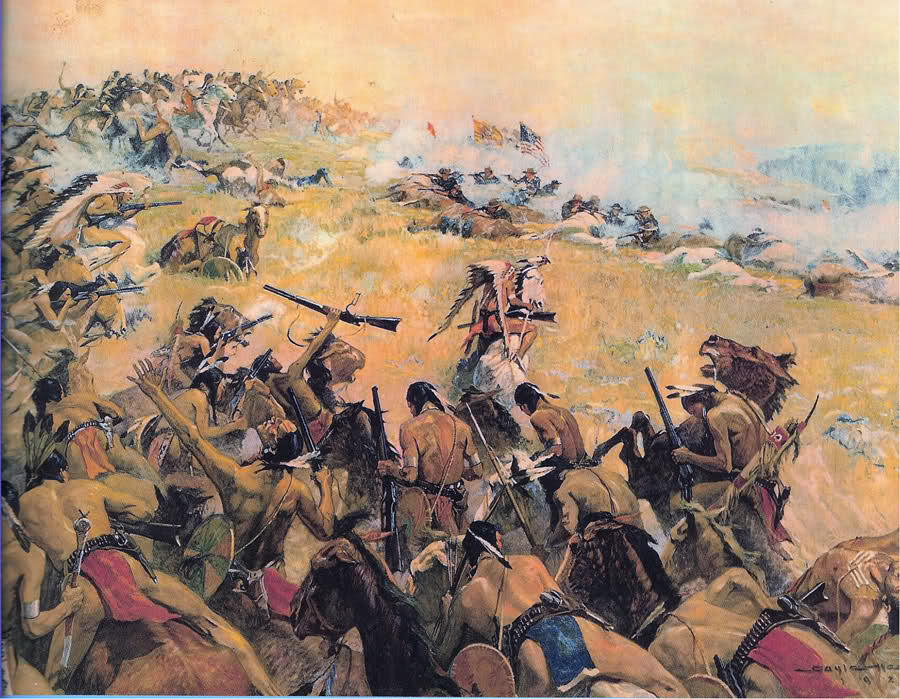 Battle Of Little Bighorn Painting at PaintingValley.com | Explore ...