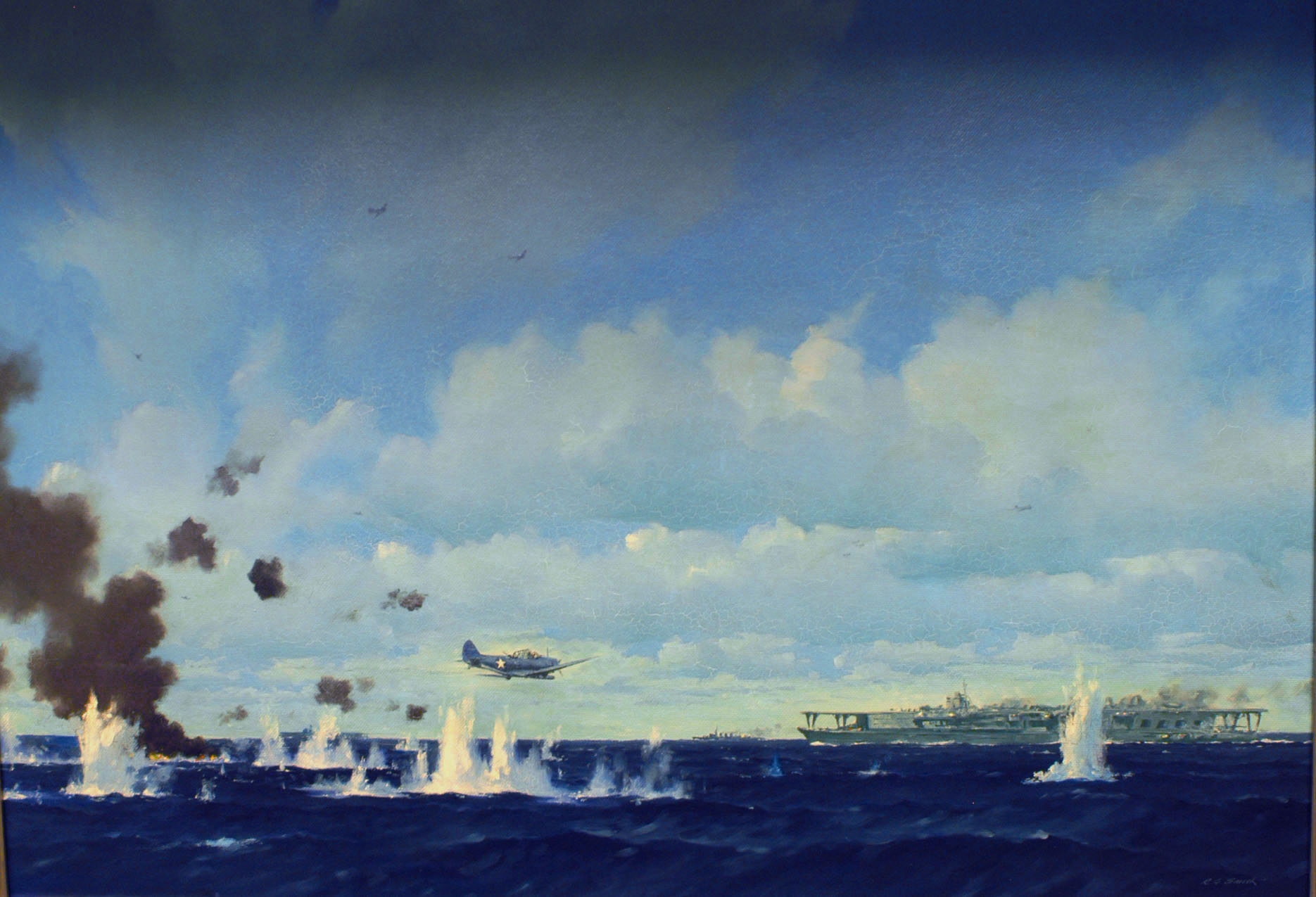 1870x1275 Filetbd Attacking - Battle Of Midway Painting