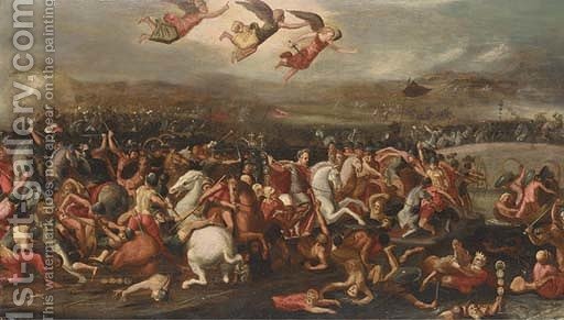 512x291 The Battle Of The Milvian Bridge (After) Louis De Caullery - Battle Of Milvian Bridge Painting