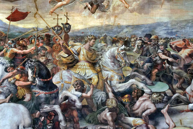 652x436 Bloody Clash On The Tiber - Battle Of Milvian Bridge Painting