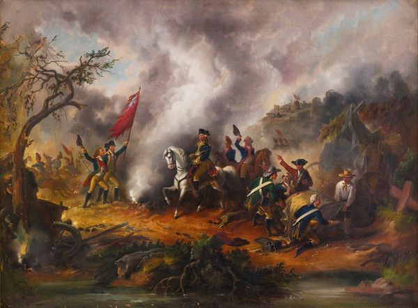 600x442 George Washington - Battle Of Monmouth Painting