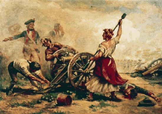 550x388 John Ward Dunsmore Paintings Chics Type - Battle Of Monmouth Painting