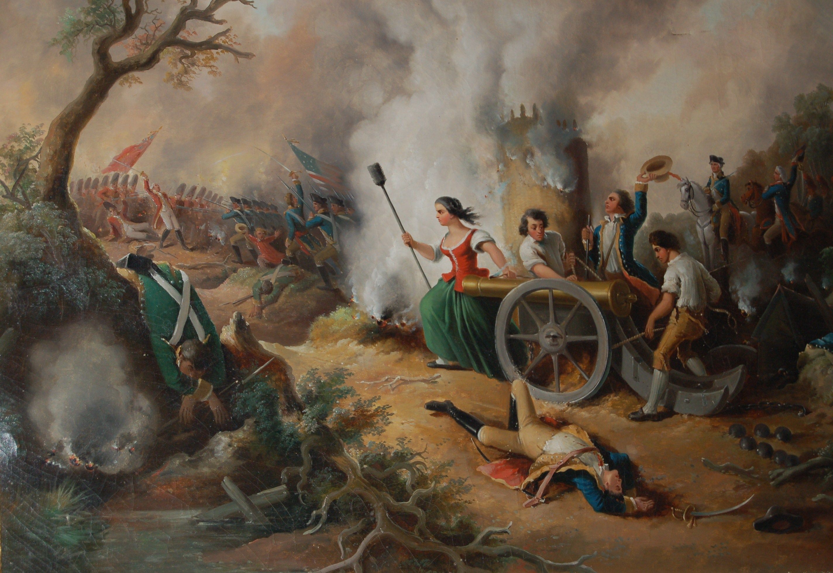 2848x1962 Molly Pitcher - Battle Of Monmouth Painting