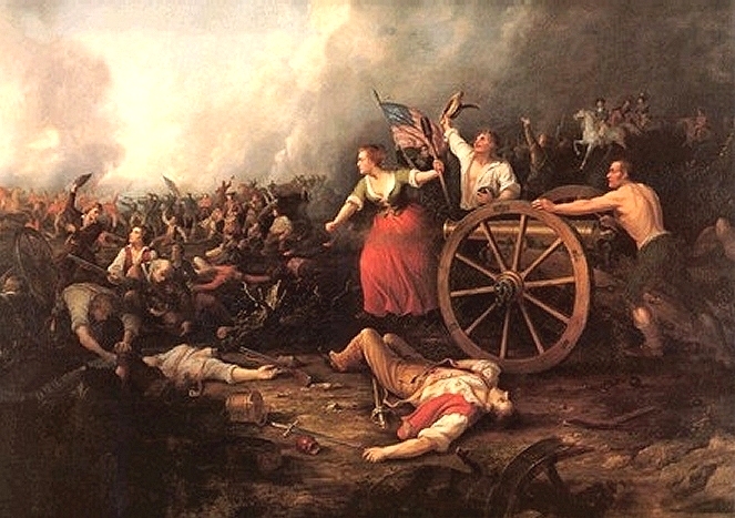 663x467 Molly Pitcher - Battle Of Monmouth Painting